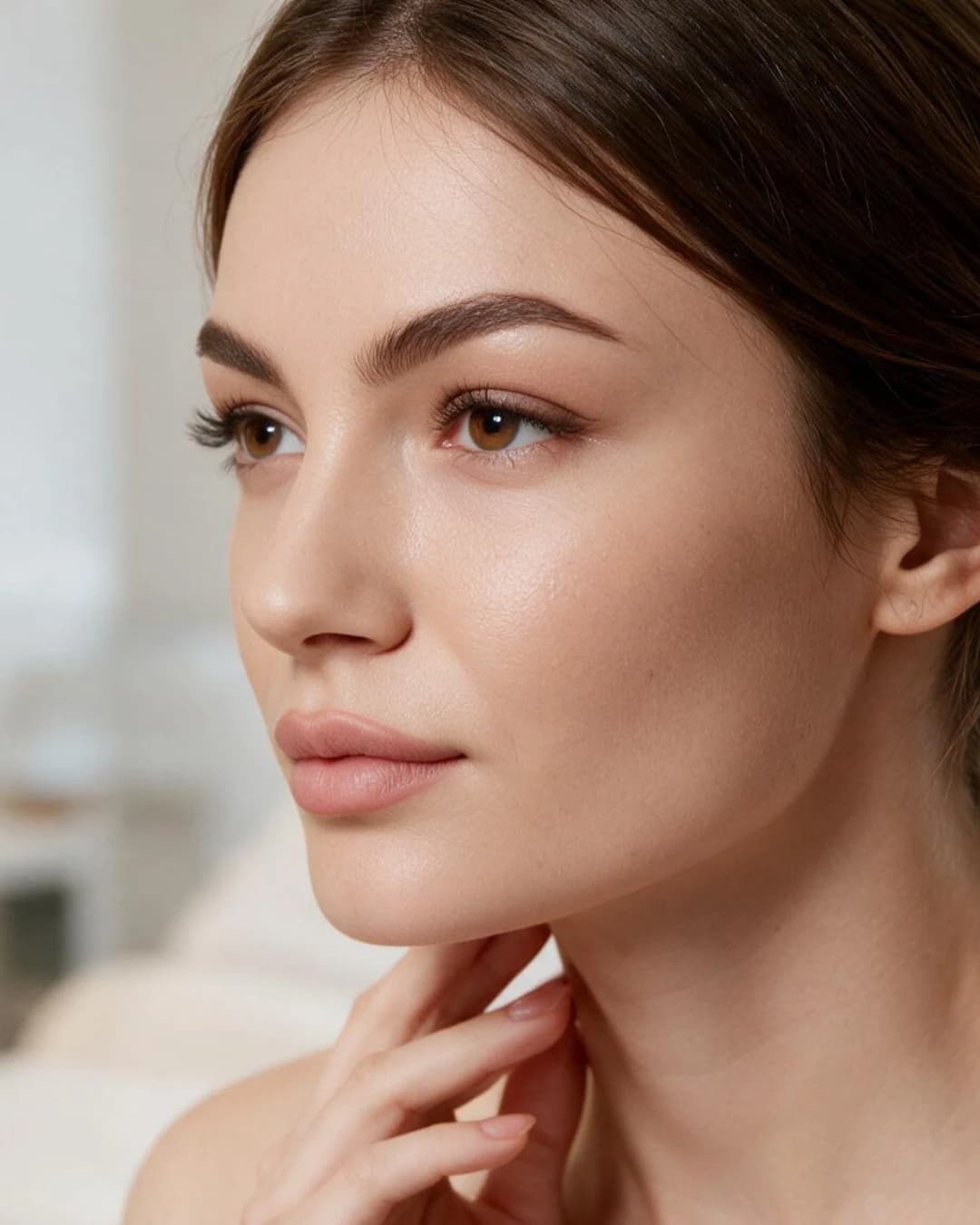 Profesional con piel facial cuidada
