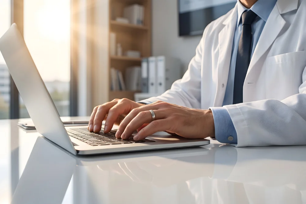 Profesional de la salud en entorno clínico dermoestético